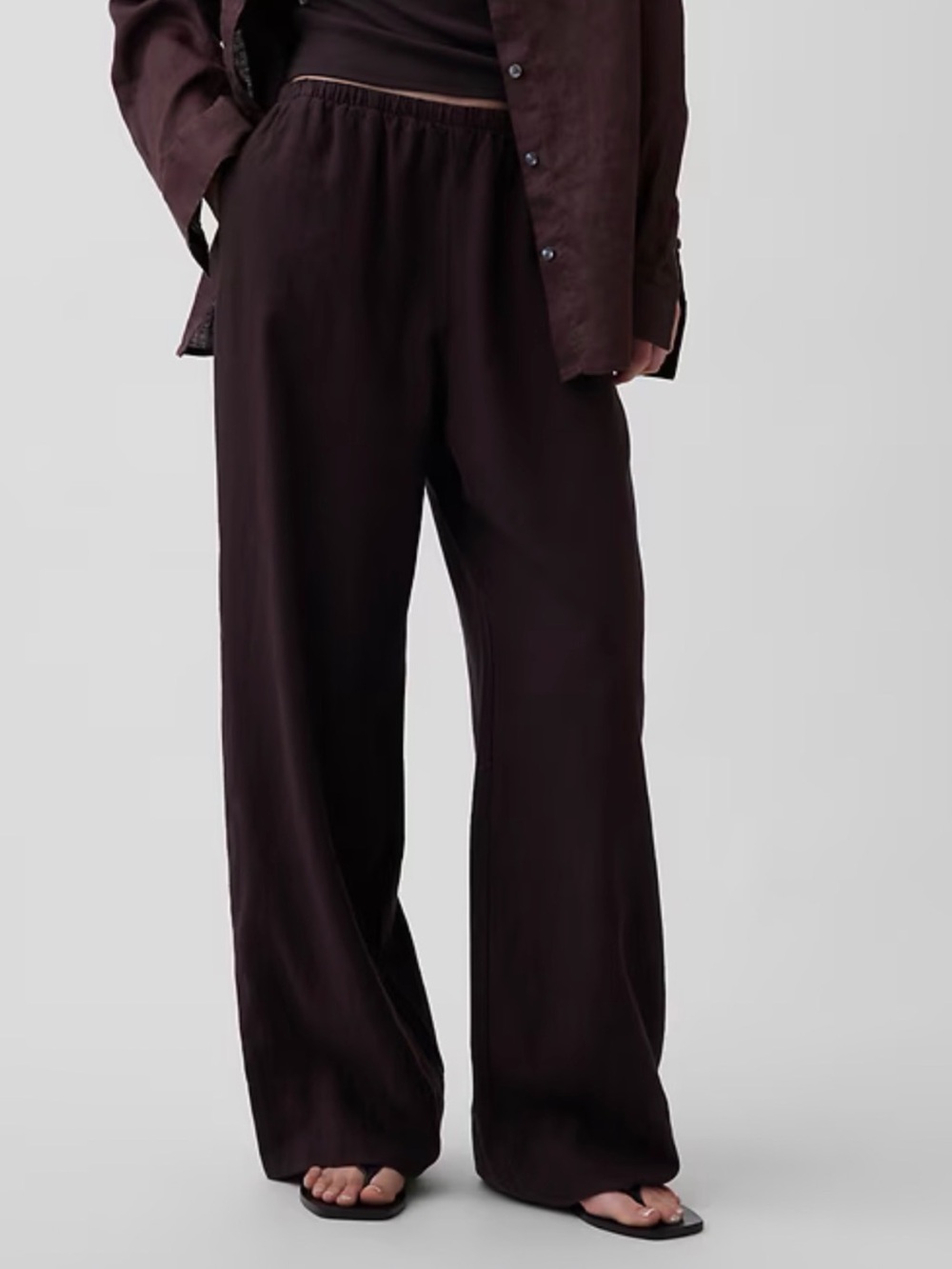 NWT GAP Linen-Blend Easy Wide-Leg Pants